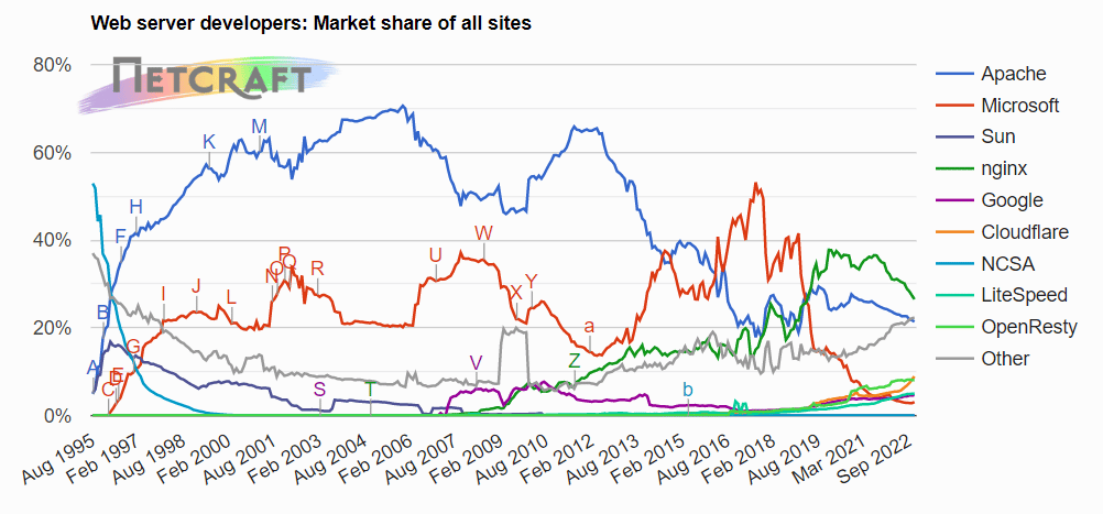 popular server type statistics