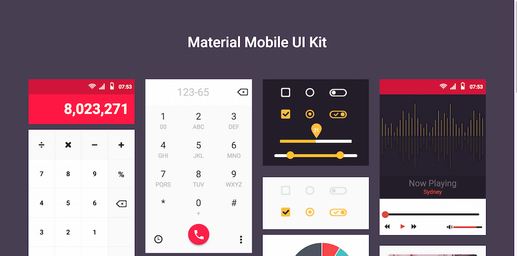 Material Mobile UI Kit