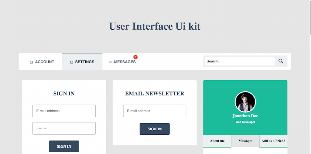 User Interface Ui kit