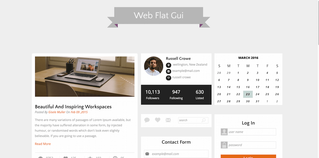 Web Flat Gui